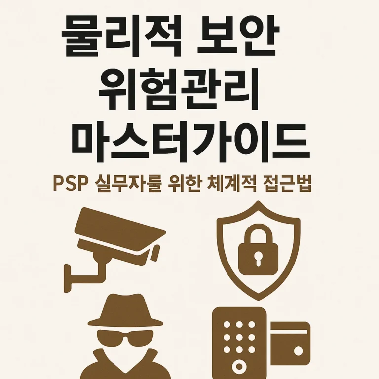 [물리보안] 물리적 보안 위험관리 마스터가이드: PSP 실무자를 위한 체계적 접근법